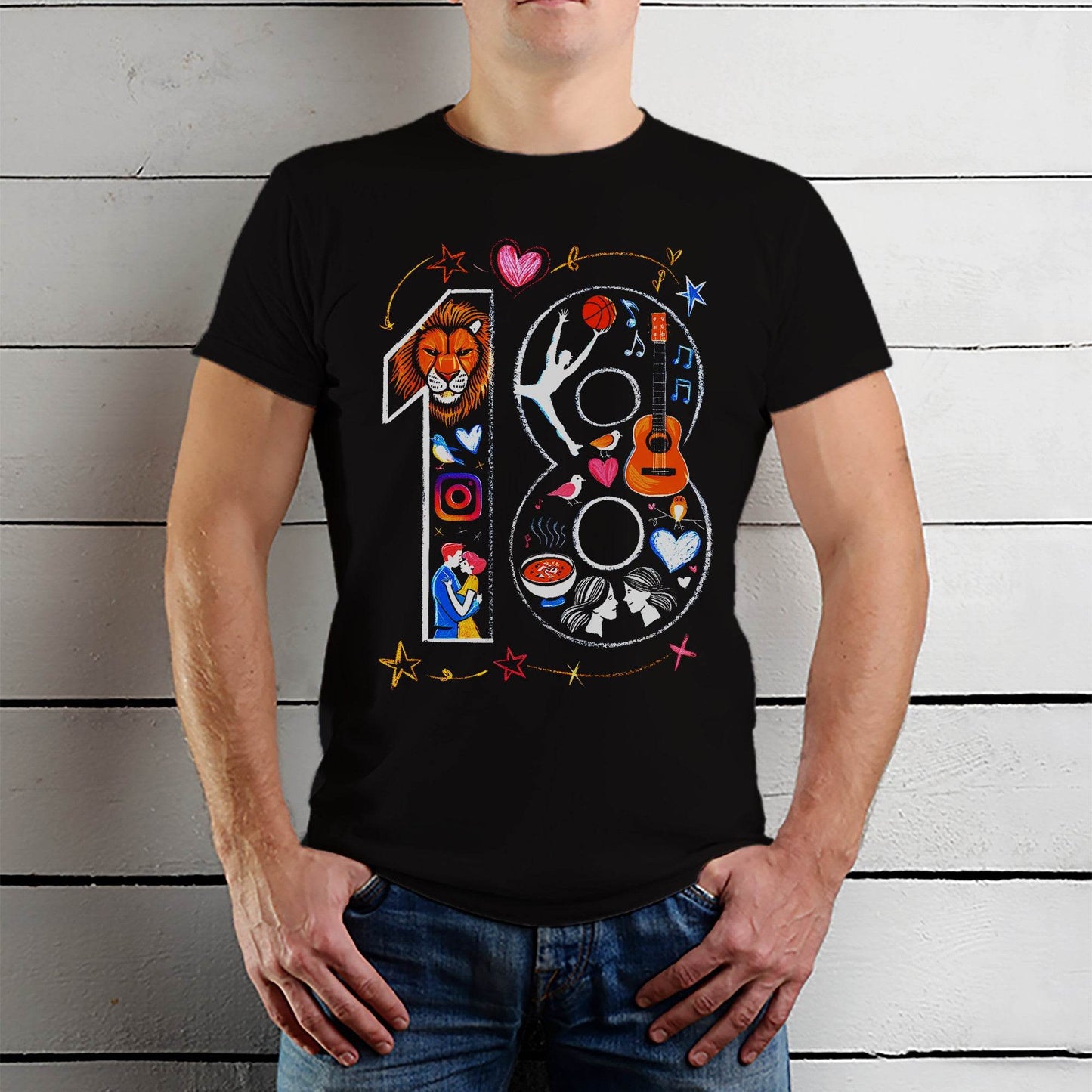 18 Years Of Being Awesome - Unisex Round Neck Regular Fit 100% Combed Cotton Half Sleeve T-Shirt - Mojilo Mart