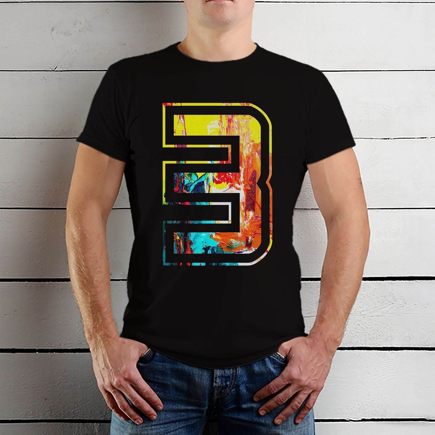 3 RD - Unisex Round Neck Regular Fit 100% Combed Cotton Half Sleeve T-Shirt - Mojilo Mart