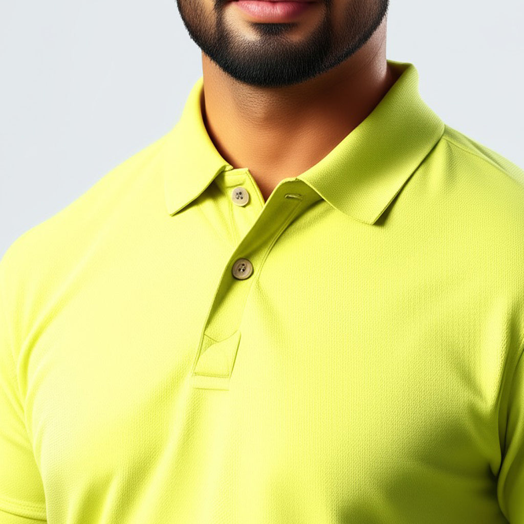 Men Polo Neck Cotton T-Shirt with DTF Printing and custom Tshirt Logo Design