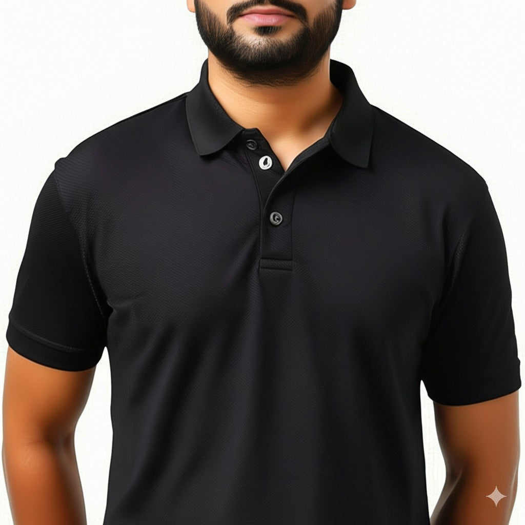 Men Polo Neck Cotton T-Shirt with DTF Printing and custom Tshirt Logo Design