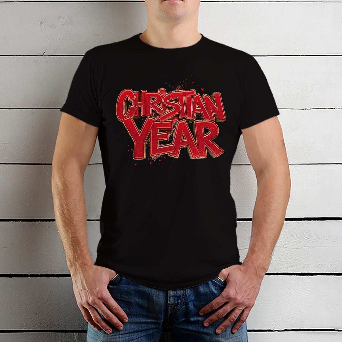 CHRISTIAN YEAR - Unisex Round Neck Regular Fit 100% Combed Cotton Half Sleeve T-Shirt - Mojilo Mart