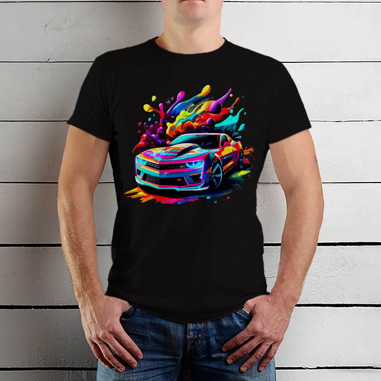 Chevrolet Camaro Performance Vehicle Lineup - Unisex Round Neck Regular Fit 100% Combed Cotton Half Sleeve T-Shirt - Mojilo Mart