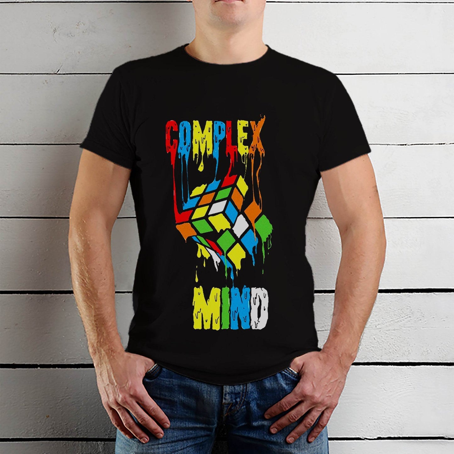 Complex Mind - Unisex Round Neck Regular Fit 100% Combed Cotton Half Sleeve T-Shirt - Mojilo Mart