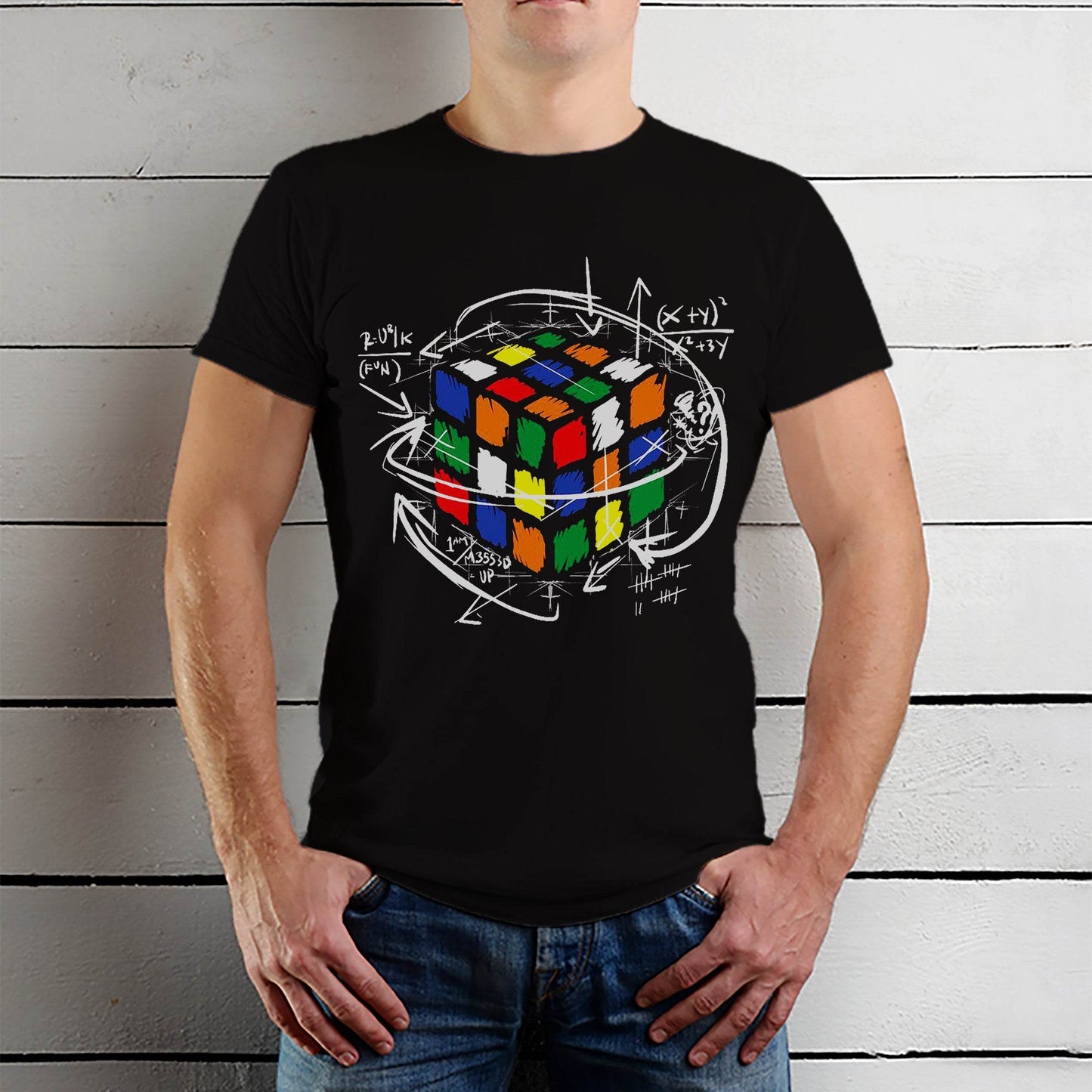 Cube Shirt Melting Cube Sheldon - Unisex Round Neck Regular Fit 100% Combed Cotton Half Sleeve T-Shirt - Mojilo Mart
