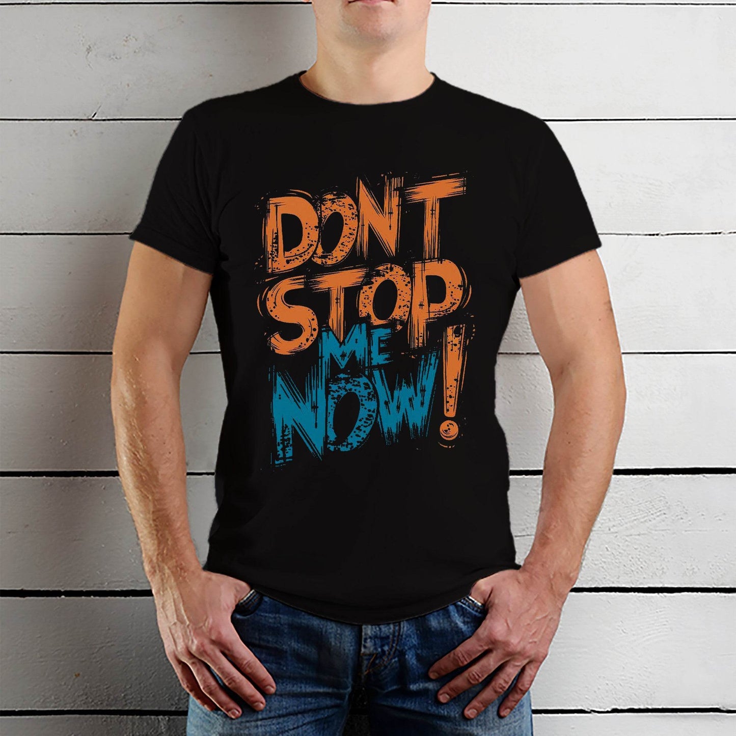 DONT STOP NOW - Unisex Round Neck Regular Fit 100% Combed Cotton Half Sleeve T-Shirt - Mojilo Mart