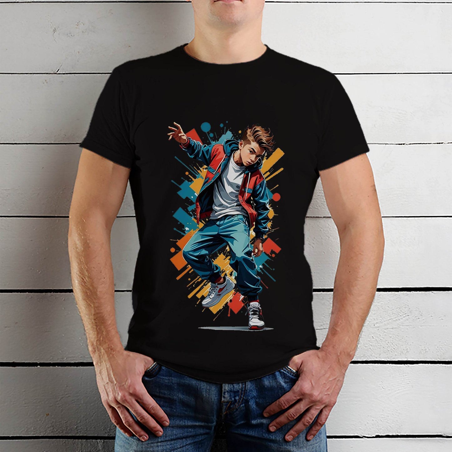 Dance With Splash - Unisex Round Neck Regular Fit 100% Combed Cotton Half Sleeve T-Shirt - Mojilo Mart