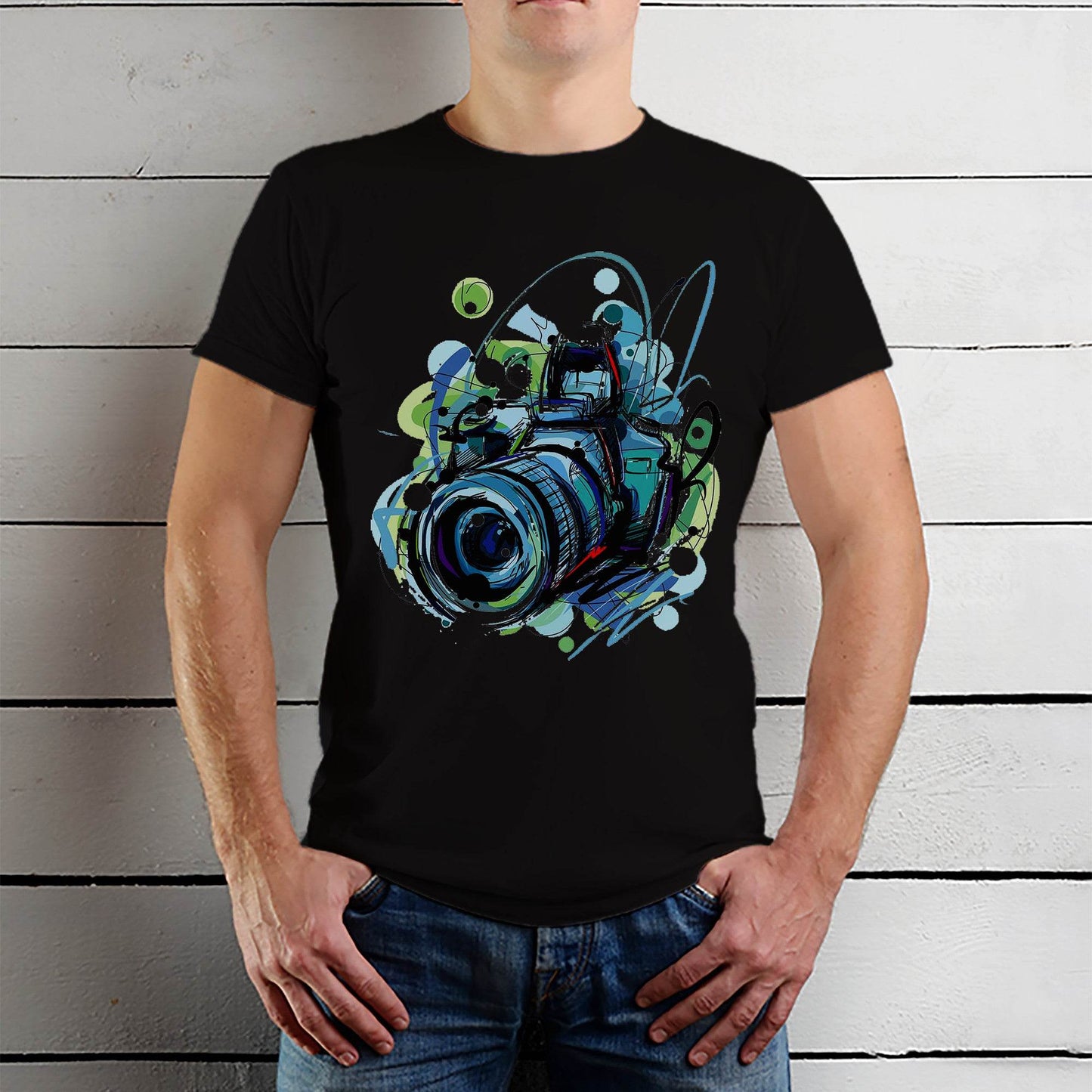 Dark Drago Camera Desing - Unisex Round Neck Regular Fit 100% Combed Cotton Half Sleeve T-Shirt - Mojilo Mart