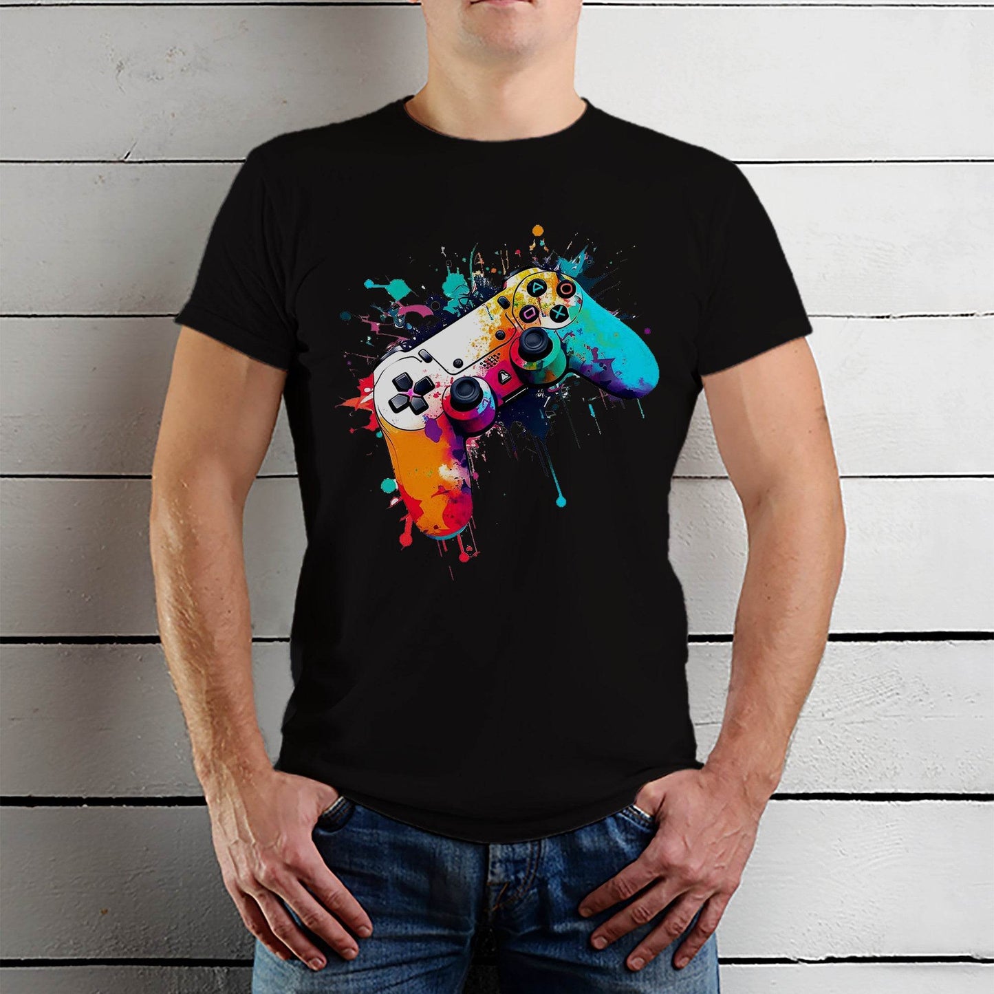 Gaming Controller Gamer - Unisex Round Neck Regular Fit 100% Combed Cotton Half Sleeve T-Shirt - Mojilo Mart