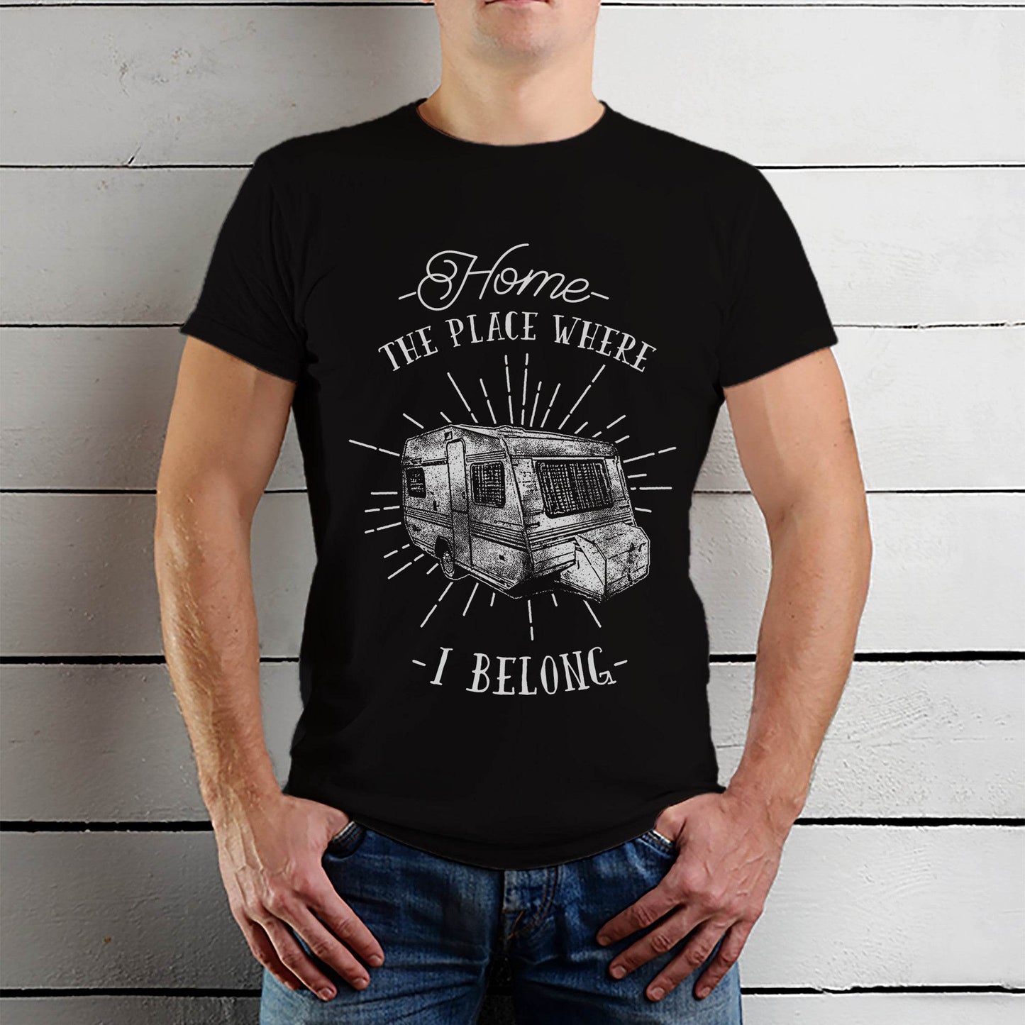 Home THE PLACE WHERE I BELONG - Unisex Round Neck Regular Fit 100% Combed Cotton Half Sleeve T-Shirt - Mojilo Mart