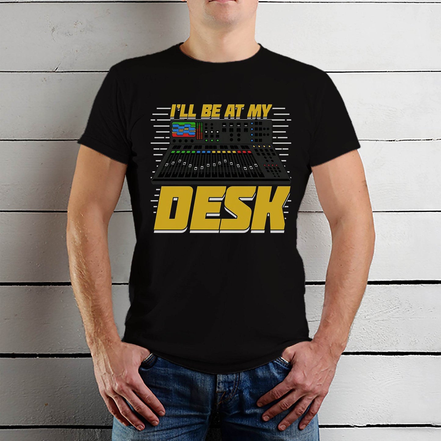 I'LL Be At My Desk - Unisex Round Neck Regular Fit 100% Combed Cotton Half Sleeve T-Shirt - Mojilo Mart