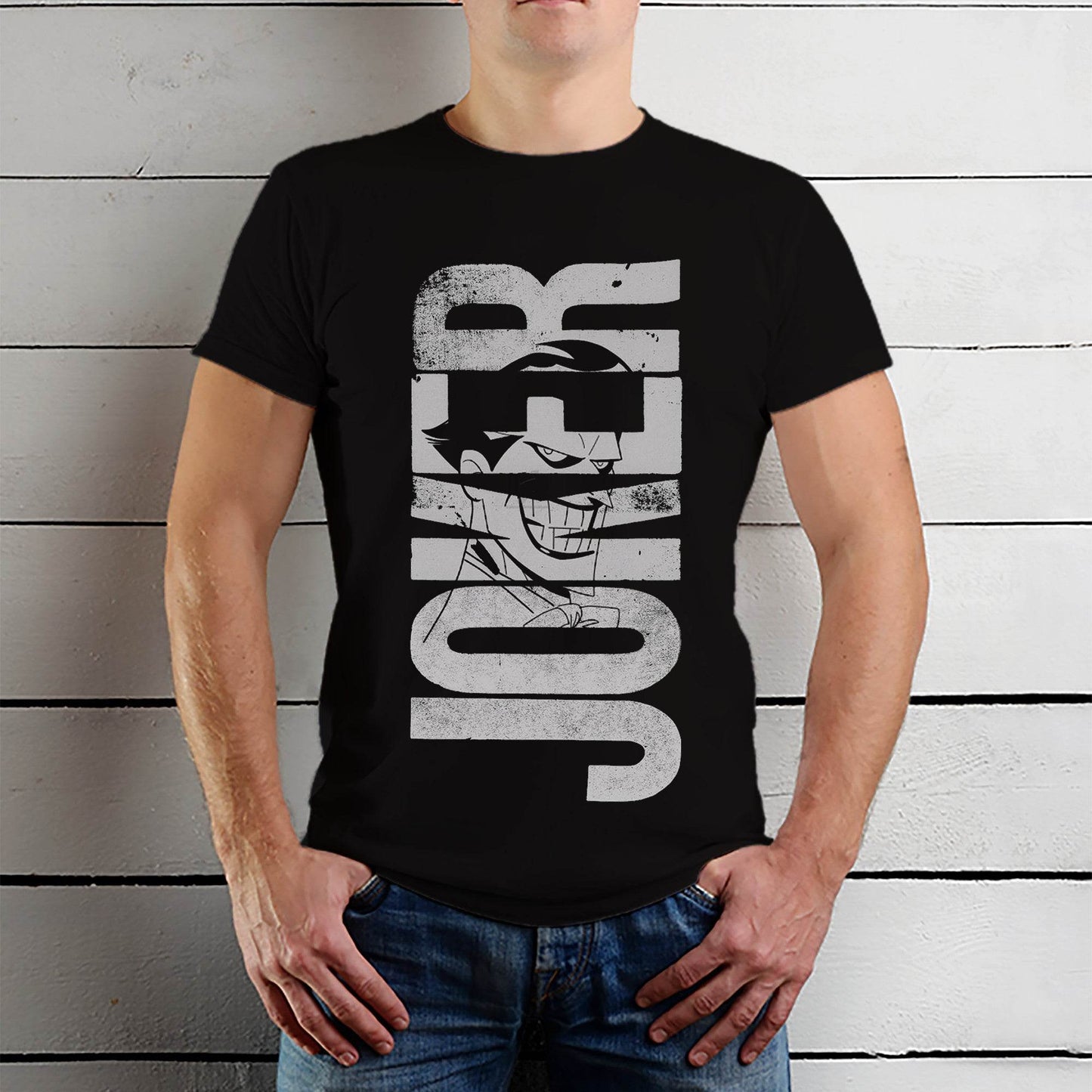 JOKER PRINT - Unisex Round Neck Regular Fit 100% Combed Cotton Half Sleeve T-Shirt - Mojilo Mart