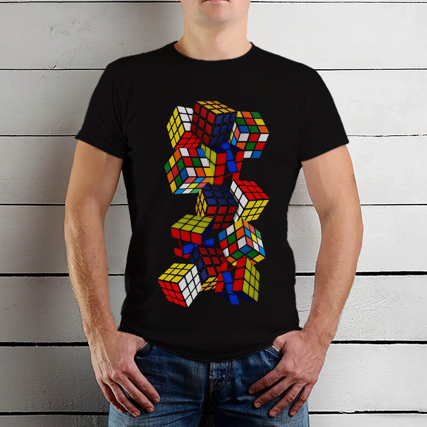 Jelly Edition Puzzle toy speed cube - Unisex Round Neck Regular Fit 100% Combed Cotton Half Sleeve T-Shirt - Mojilo Mart
