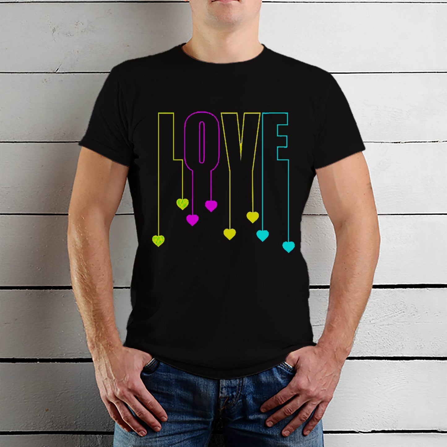 Love Designed - Unisex Round Neck Regular Fit 100% Combed Cotton Half Sleeve T-Shirt - Mojilo Mart
