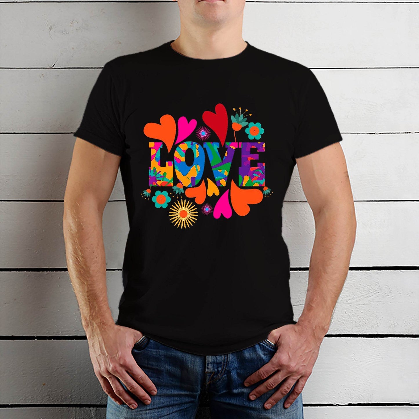 Love TShirt Perfect - Unisex Round Neck Regular Fit 100% Combed Cotton Half Sleeve T-Shirt - Mojilo Mart