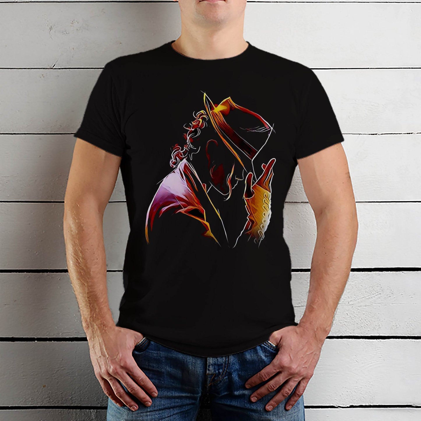 Michael Jackson Poster Singer Star - Unisex Round Neck Regular Fit 100% Combed Cotton Half Sleeve T-Shirt - Mojilo Mart