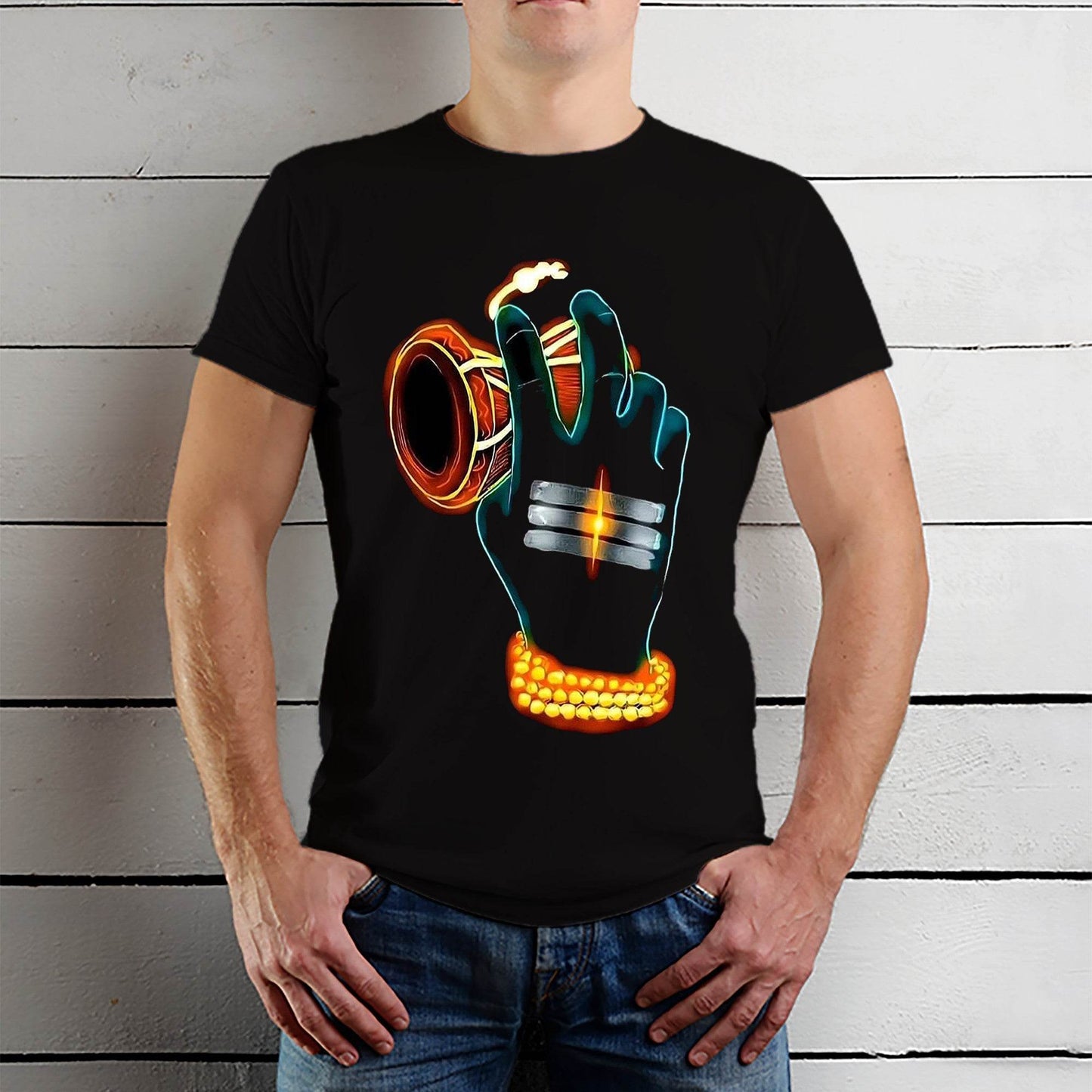Om Namah Shivaya - Unisex Round Neck Regular Fit 100% Combed Cotton Half Sleeve T-Shirt - Mojilo Mart