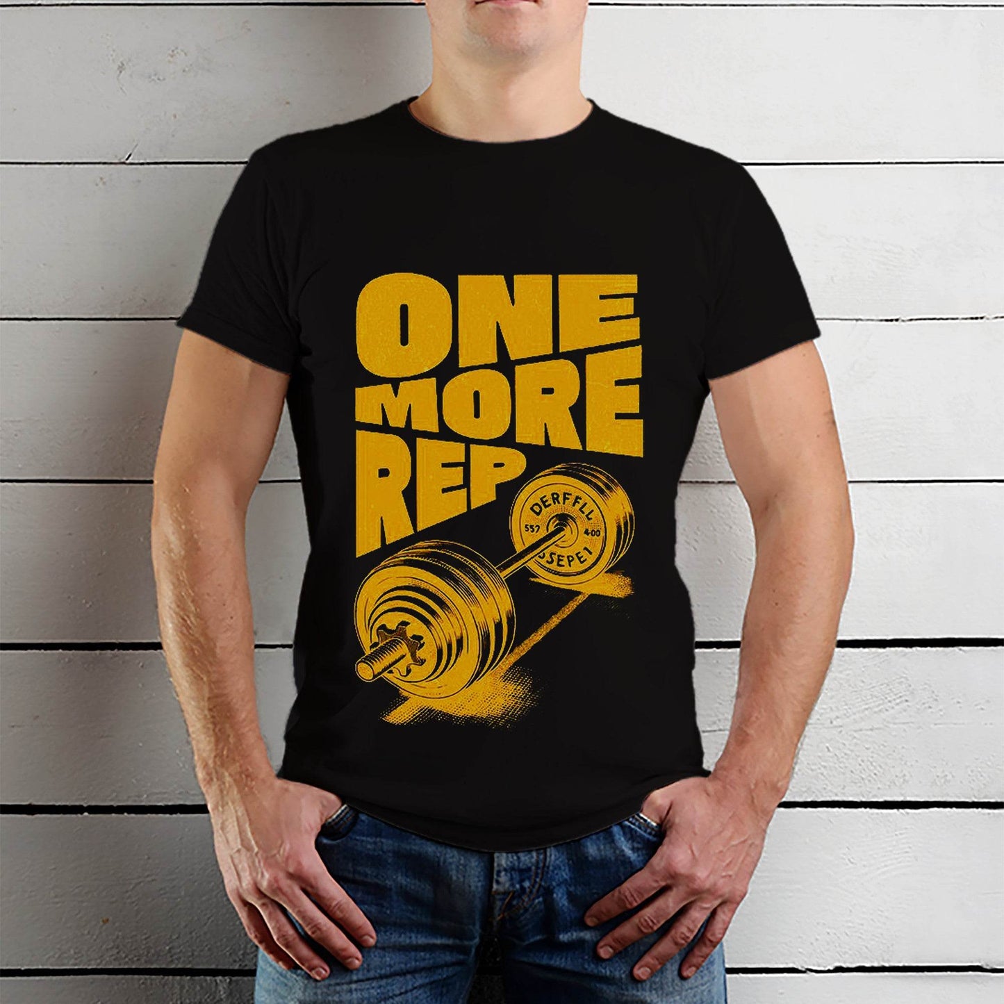 One More Rep - Unisex Round Neck Regular Fit 100% Combed Cotton Half Sleeve T-Shirt - Mojilo Mart