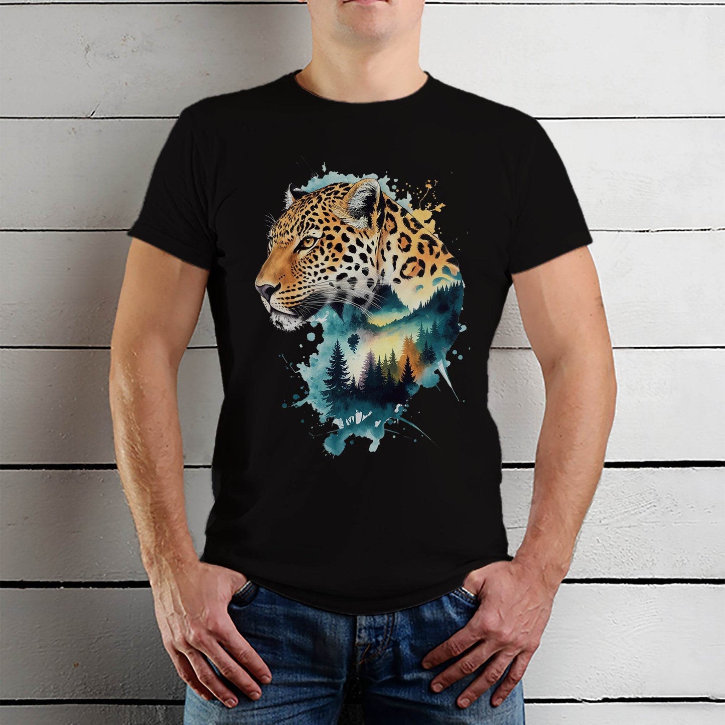 Panther Beast Animal World Predator Wild - Unisex Round Neck Regular Fit 100% Combed Cotton Half Sleeve T-Shirt - Mojilo Mart