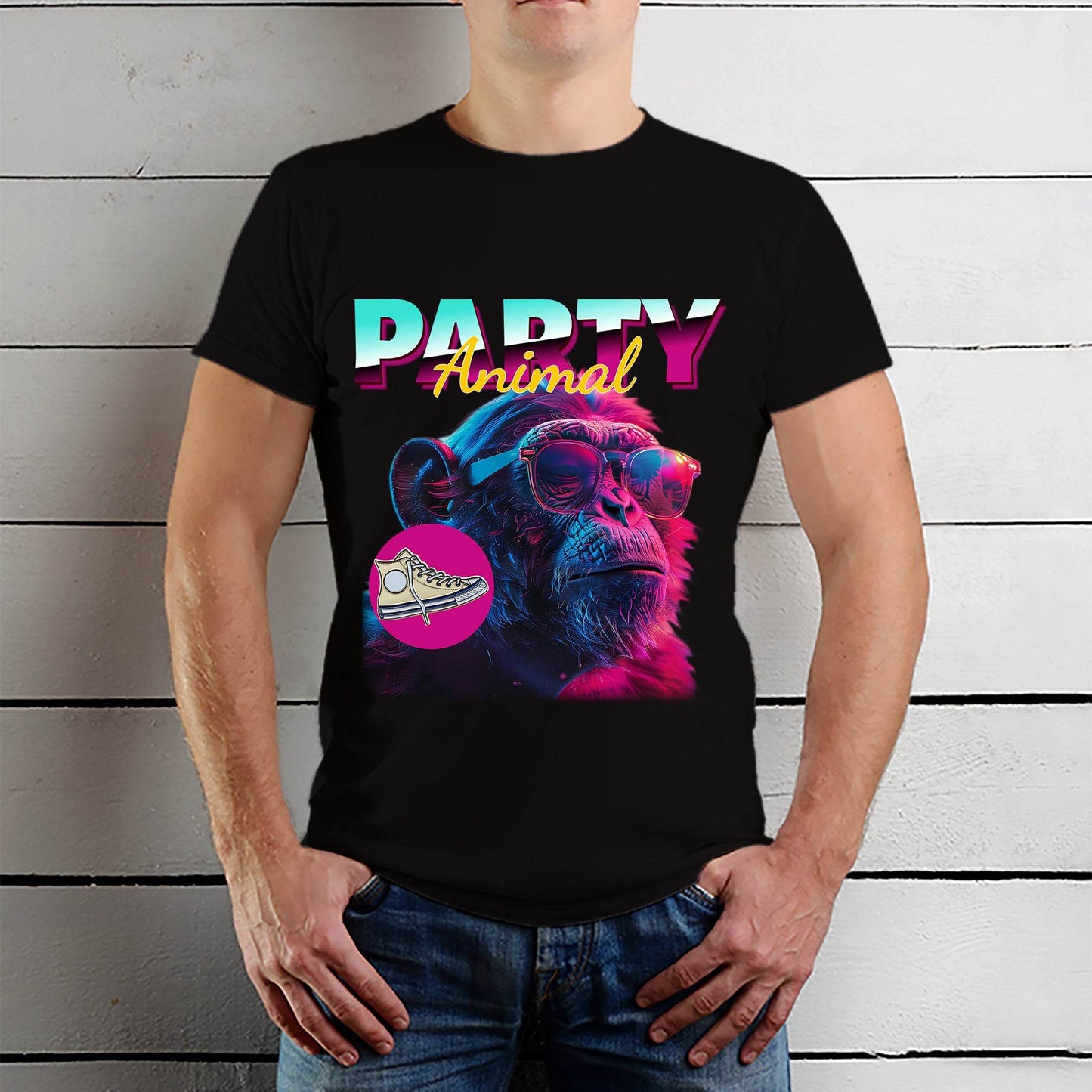 Party Animal - Unisex Round Neck Regular Fit 100% Combed Cotton Half Sleeve T-Shirt - Mojilo Mart