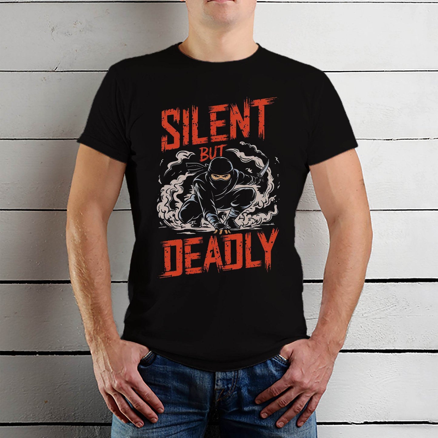 Silent But Deadly - Unisex Round Neck Regular Fit 100% Combed Cotton Half Sleeve T-Shirt - Mojilo Mart