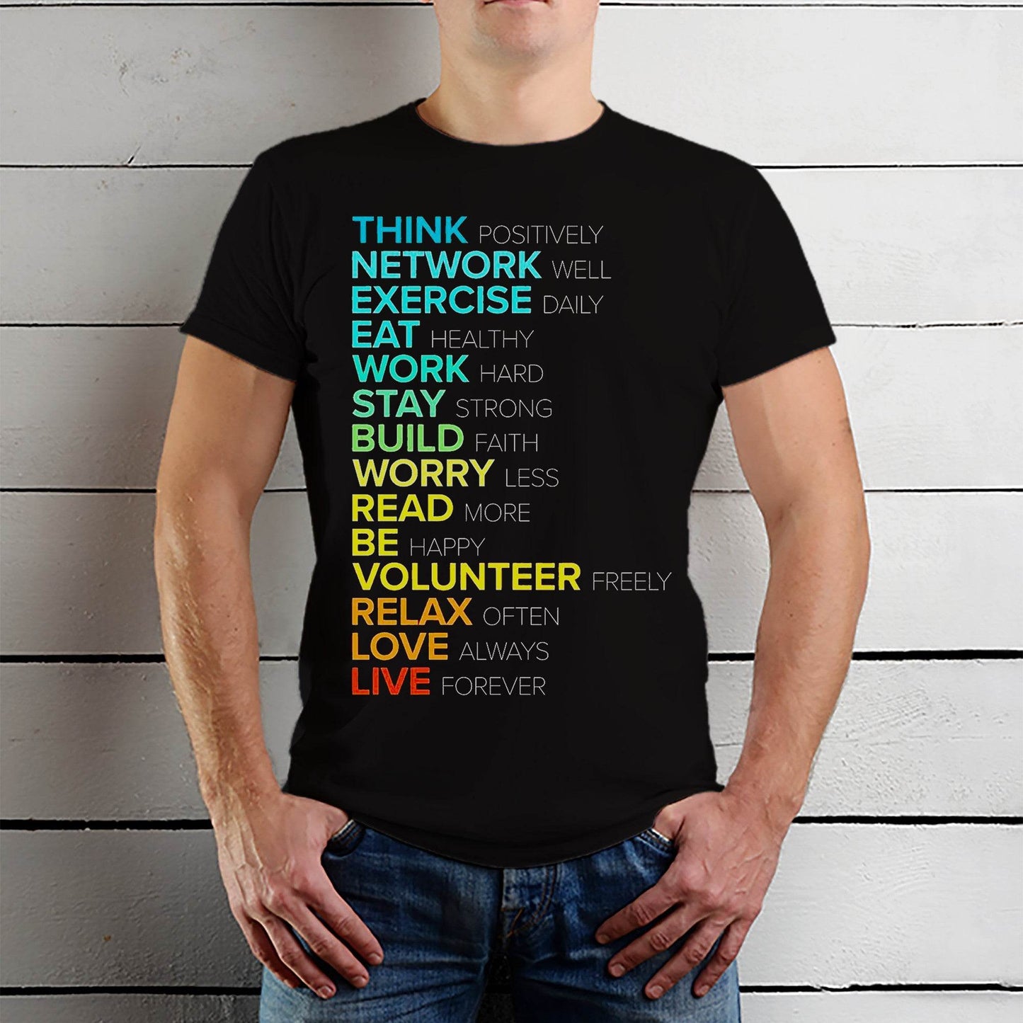 THINK POSITIVELY NETWORK - Unisex Round Neck Regular Fit 100% Combed Cotton Half Sleeve T-Shirt - Mojilo Mart