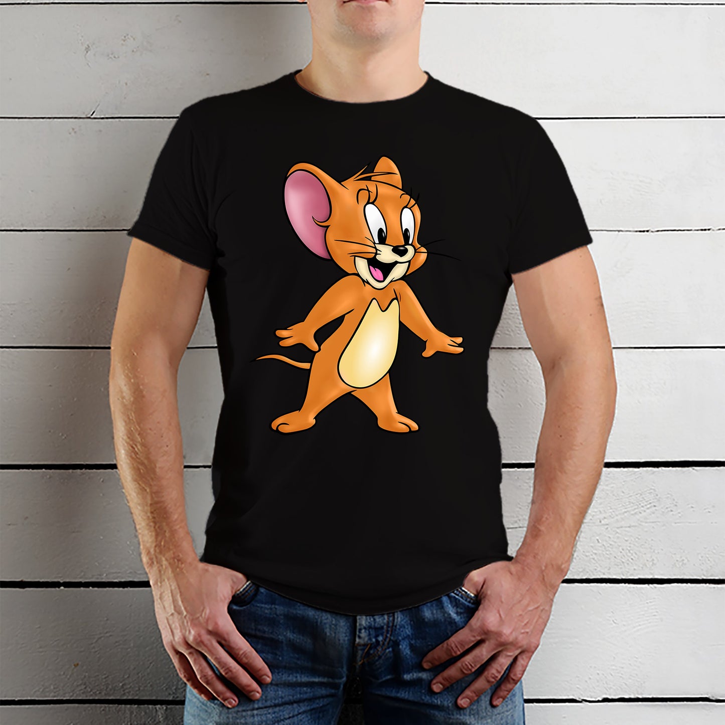 Tom & Jerry - Unisex Round Neck Regular Fit 100% Combed Cotton Half Sleeve T-Shirt - Mojilo Mart