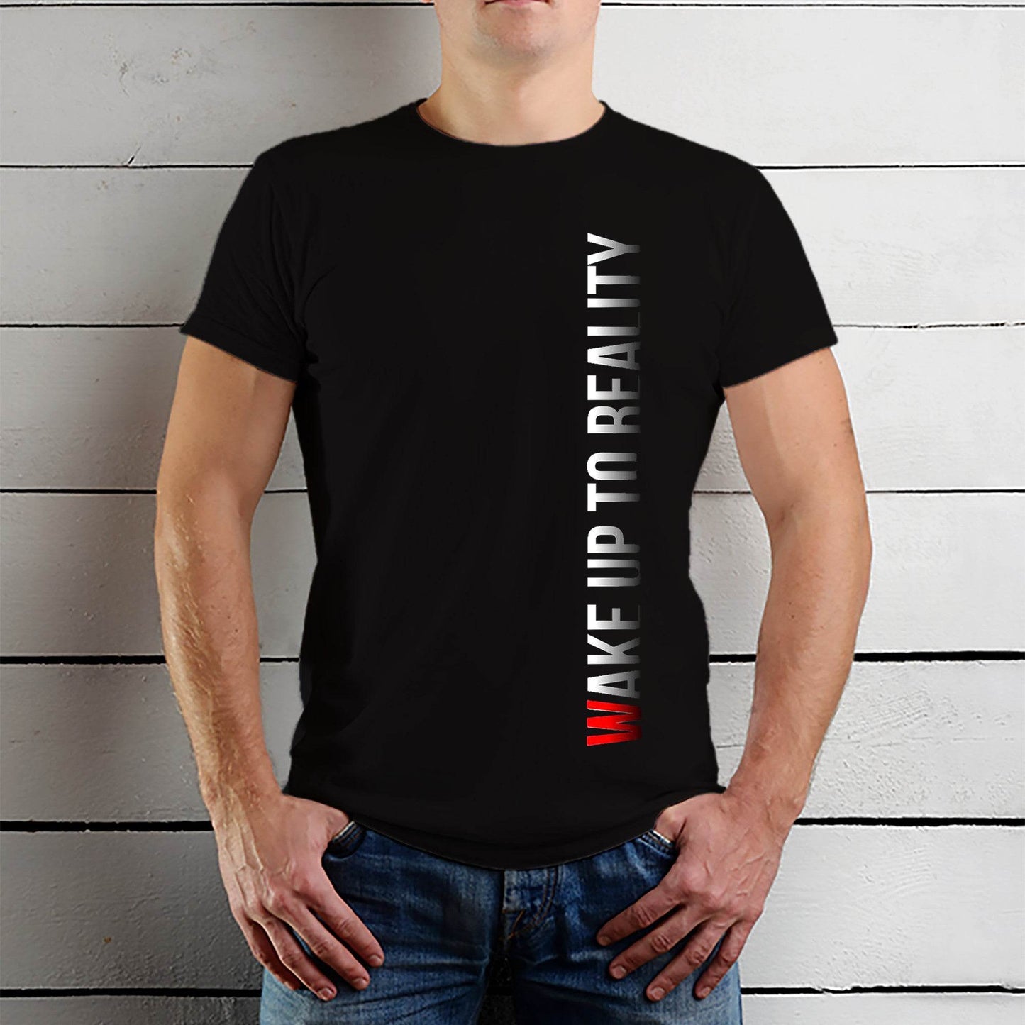 Wake Up To Reality - Unisex Round Neck Regular Fit 100% Combed Cotton Half Sleeve T-Shirt - Mojilo Mart