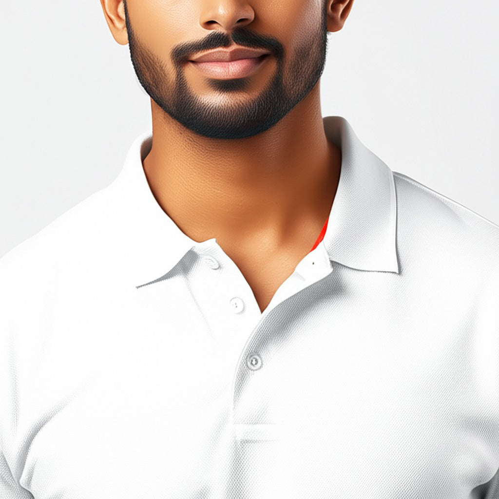 Men Polo Neck Cotton T-Shirt with DTF Printing and custom Tshirt Logo Design