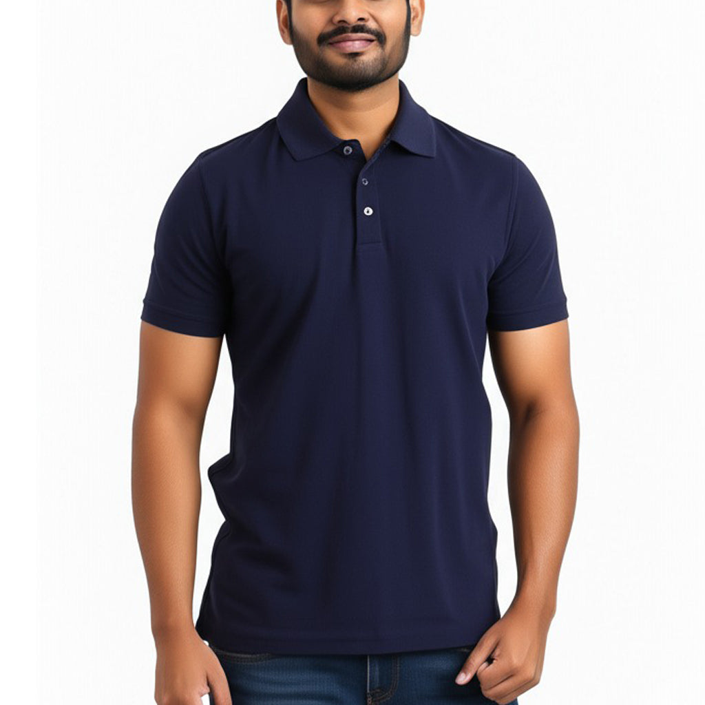 Men Polo Neck Cotton T-Shirt with DTF Printing and custom Tshirt Logo Design