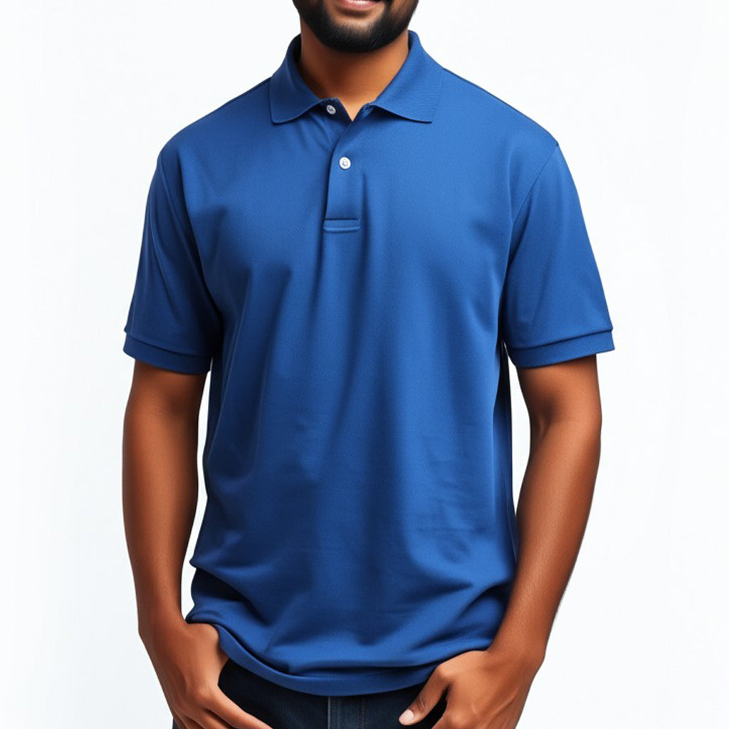 Men Polo Neck Cotton T-Shirt with DTF Printing and custom Tshirt Logo Design