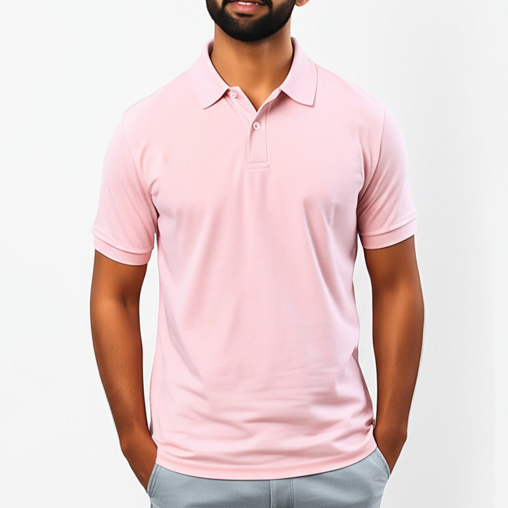Men Polo Neck Cotton T-Shirt with DTF Printing and custom Tshirt Logo Design