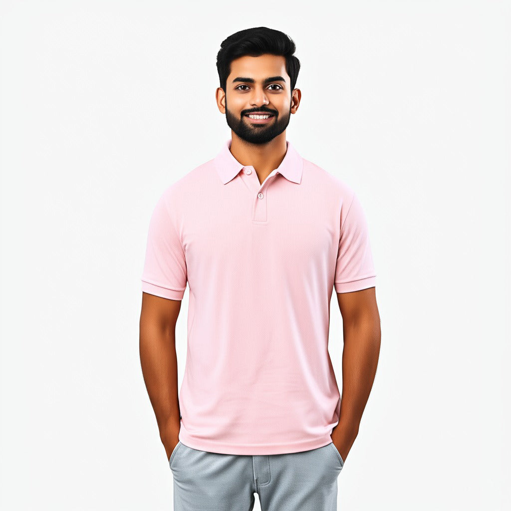 Men Polo Neck Cotton T-Shirt with DTF Printing and custom Tshirt Logo Design