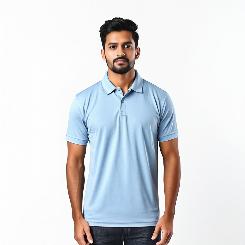 Men Polo Neck Cotton T-Shirt with DTF Printing and custom Tshirt Logo Design