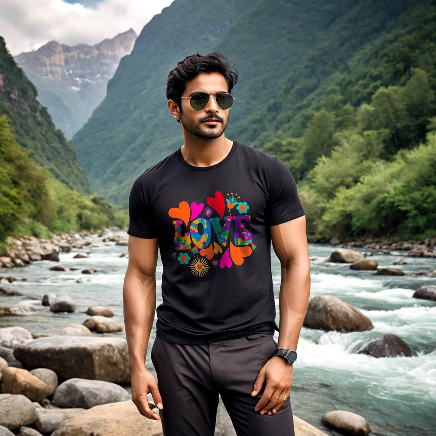 Love TShirt Perfect - Unisex Round Neck Regular Fit 100% Combed Cotton Half Sleeve T-Shirt - Mojilo Mart