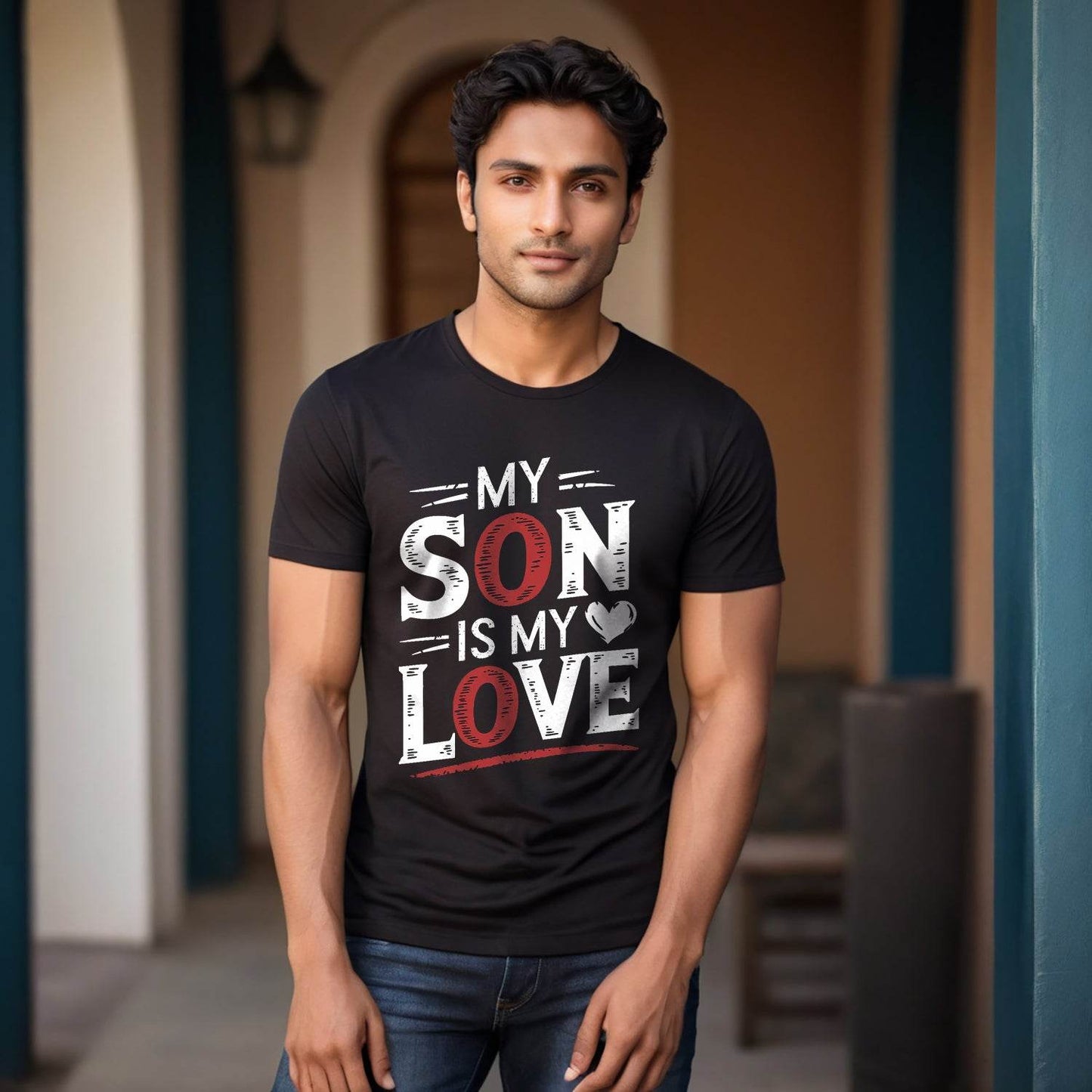 My Son Is My Love - Unisex Round Neck Regular Fit 100% Combed Cotton Half Sleeve T-Shirt - Mojilo Mart