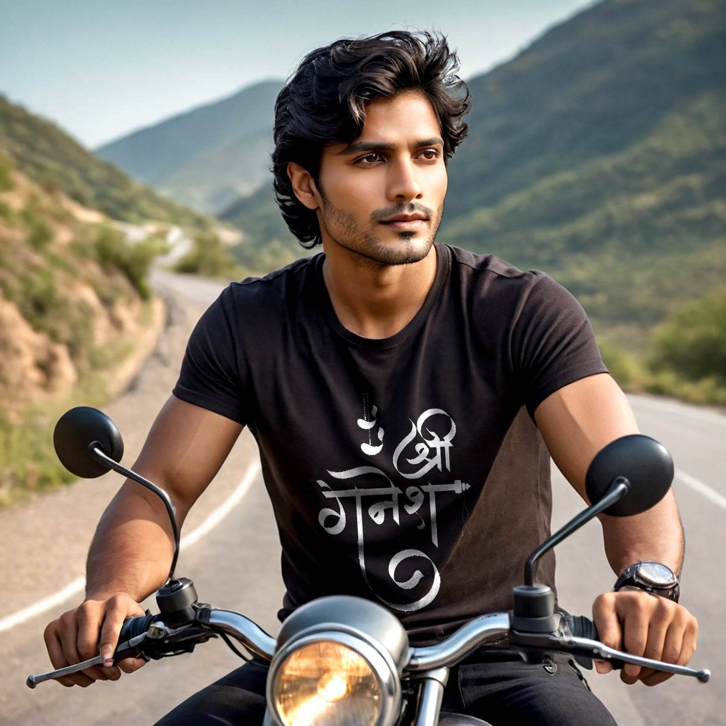 Shree Ganesh - Unisex Round Neck Regular Fit 100% Combed Cotton Half Sleeve T-Shirt - Mojilo Mart
