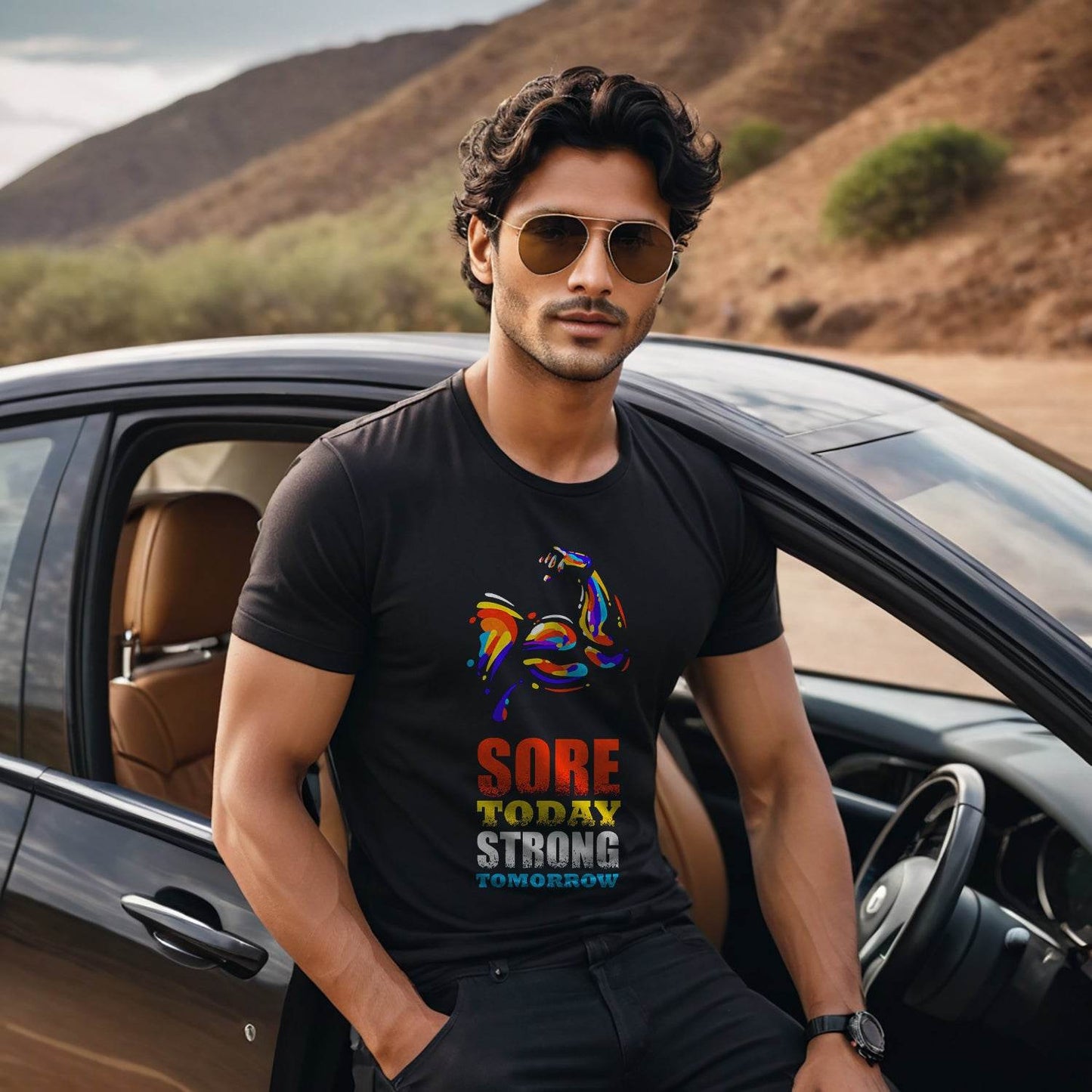 Sore Today Strong Tomorrow - Unisex Round Neck Regular Fit 100% Combed Cotton Half Sleeve T-Shirt - Mojilo Mart