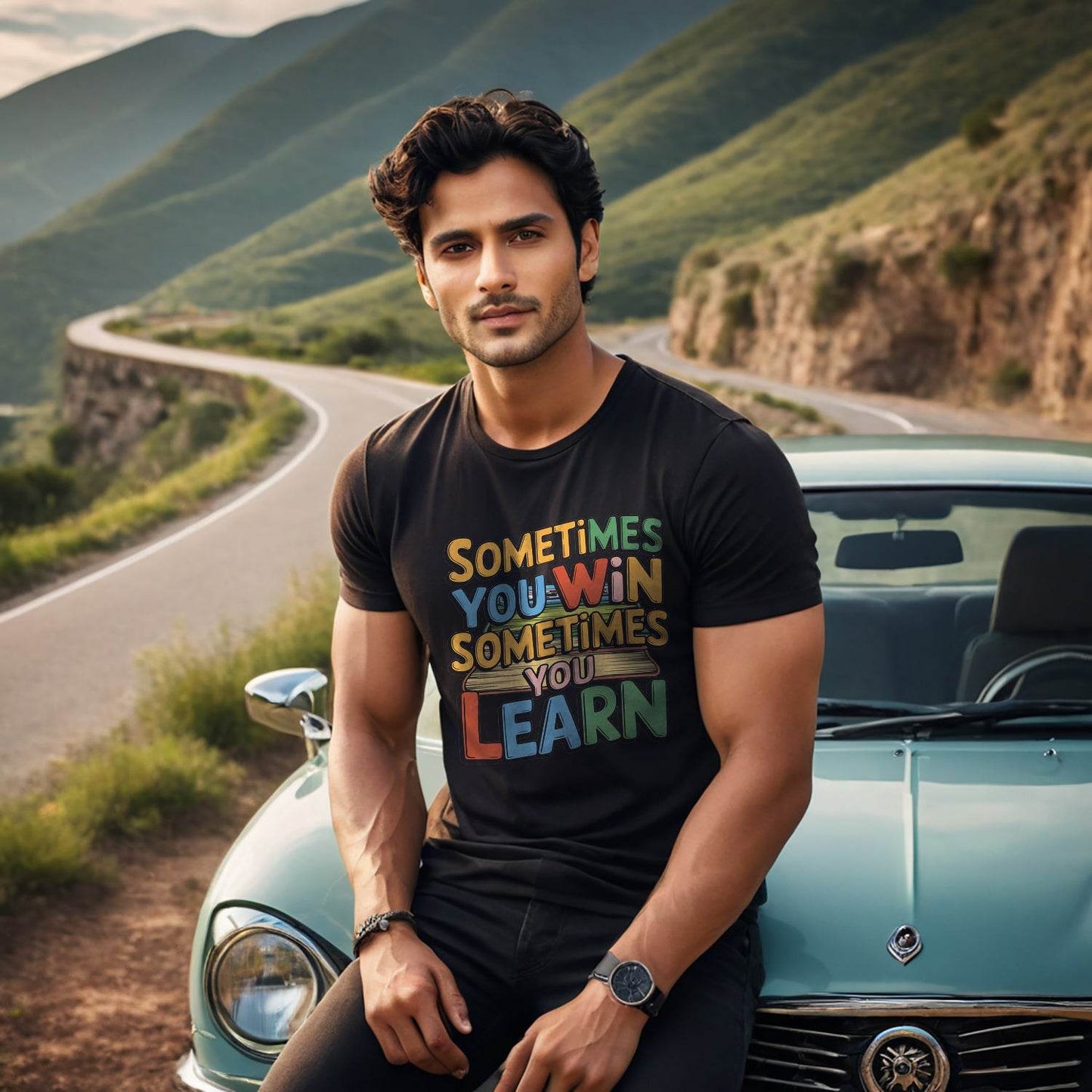 Sometimes You Win Sometimes You Learn - Unisex Round Neck Regular Fit 100% Combed Cotton Half Sleeve T-Shirt - Mojilo Mart