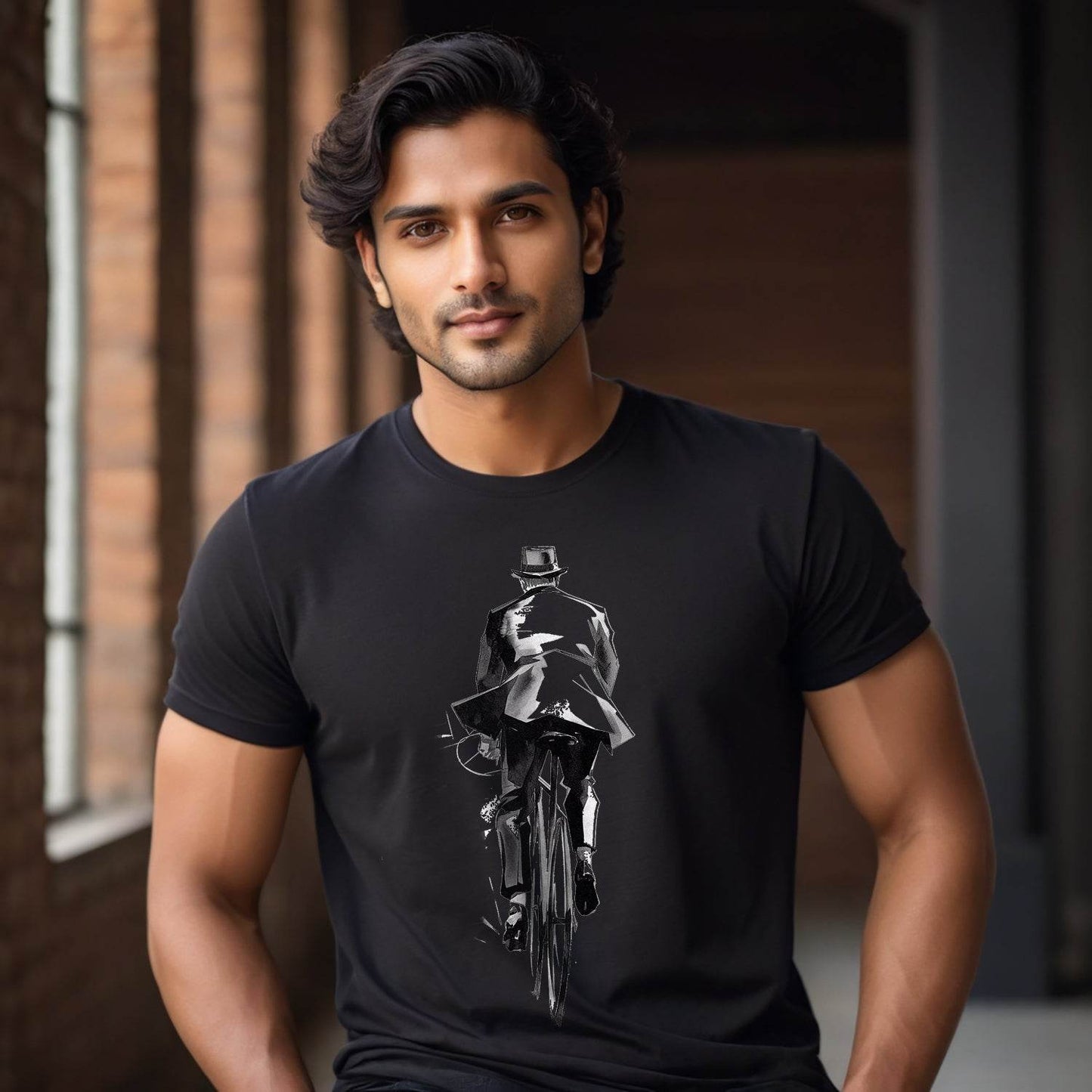 The Death Cool Skeleton Riding A Bicycle - Unisex Round Neck Regular Fit 100% Combed Cotton Half Sleeve T-Shirt - Mojilo Mart