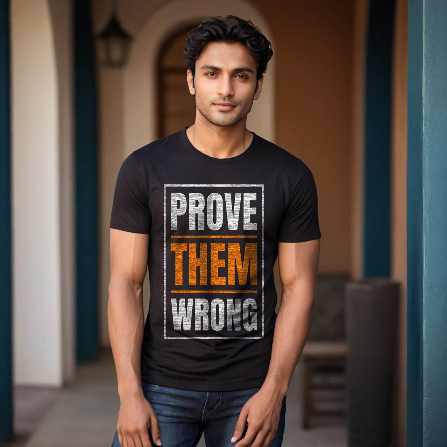 Prove Them Wrong - Unisex Round Neck Regular Fit 100% Combed Cotton Half Sleeve T-Shirt - Mojilo Mart