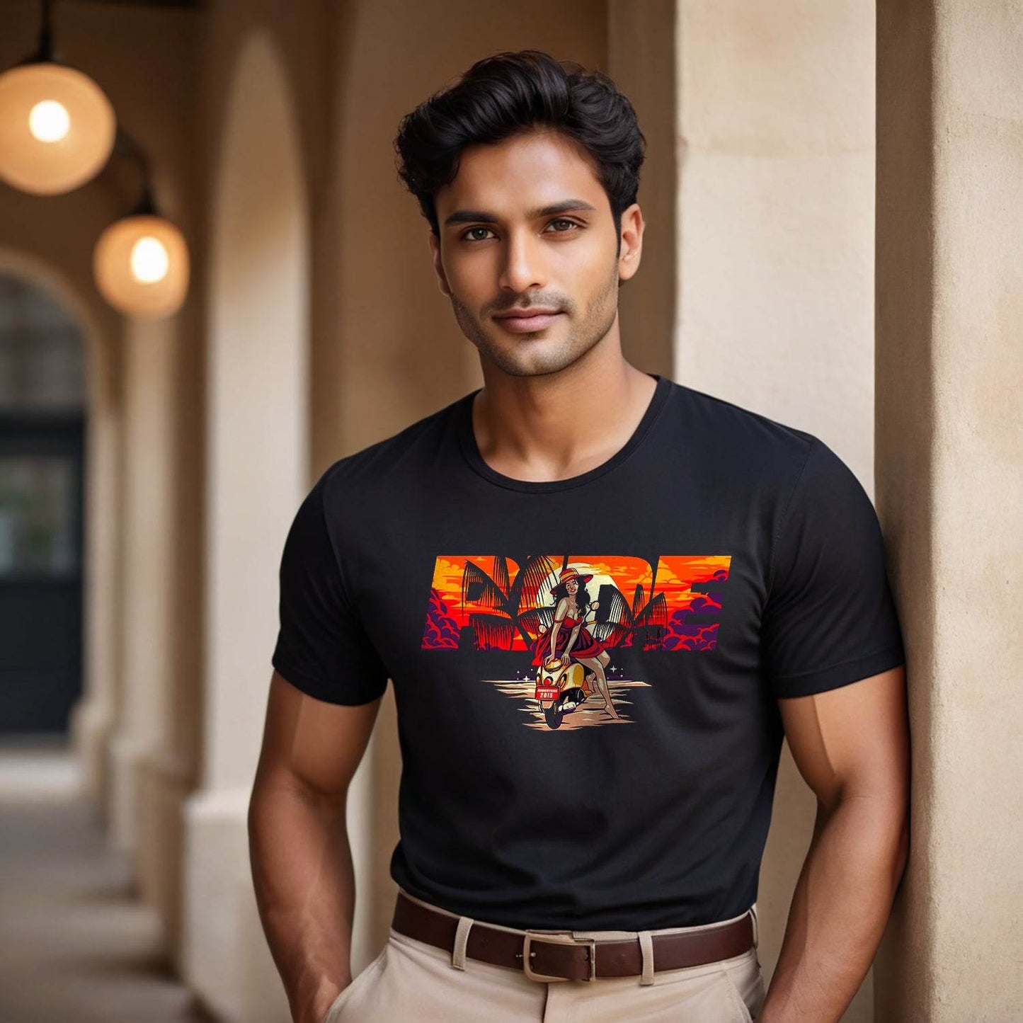 Live To Ride Half Sleeve - Unisex Round Neck Regular Fit 100% Combed Cotton Half Sleeve T-Shirt - Mojilo Mart