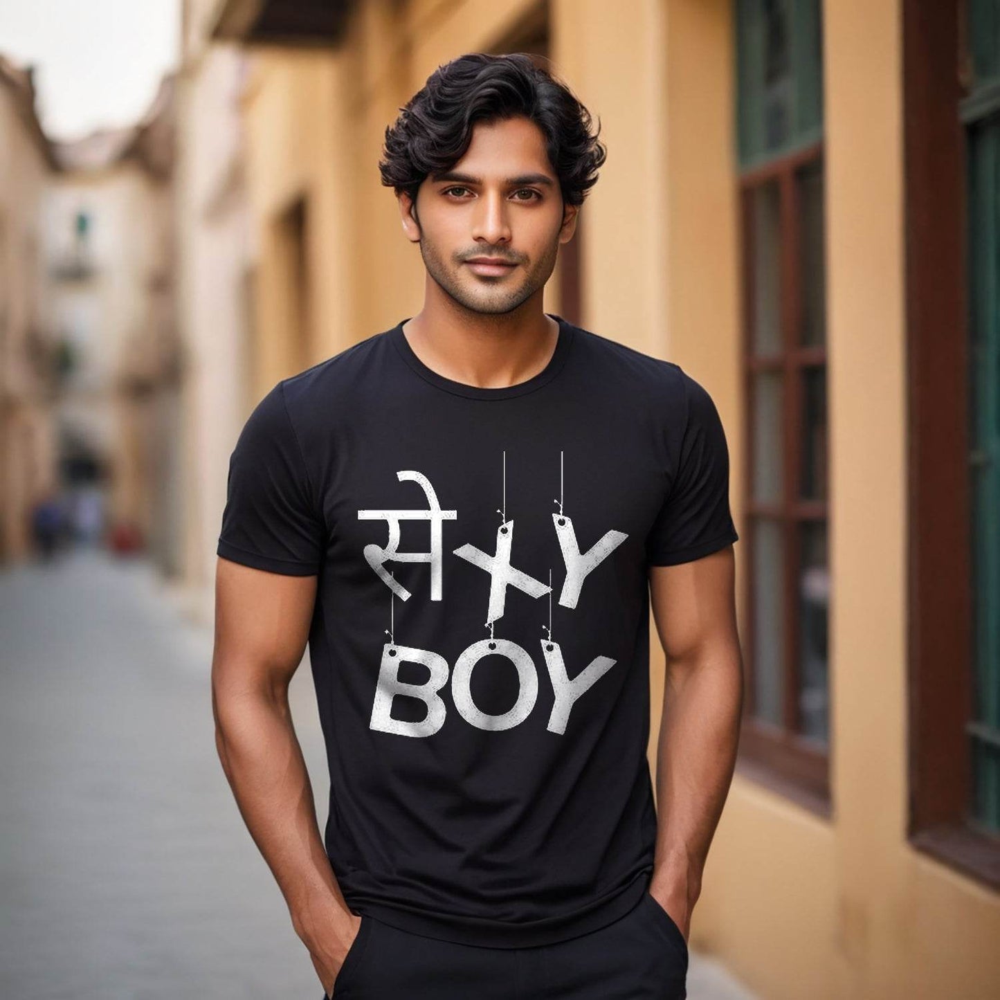 SEXY BOY - Unisex Round Neck Regular Fit 100% Combed Cotton Half Sleeve T-Shirt - Mojilo Mart