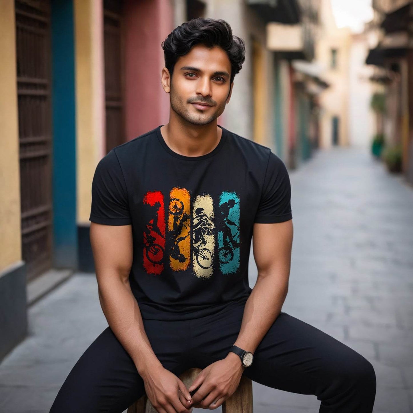 Life Is Like A Bicycle - Unisex Round Neck Regular Fit 100% Combed Cotton Half Sleeve T-Shirt - Mojilo Mart