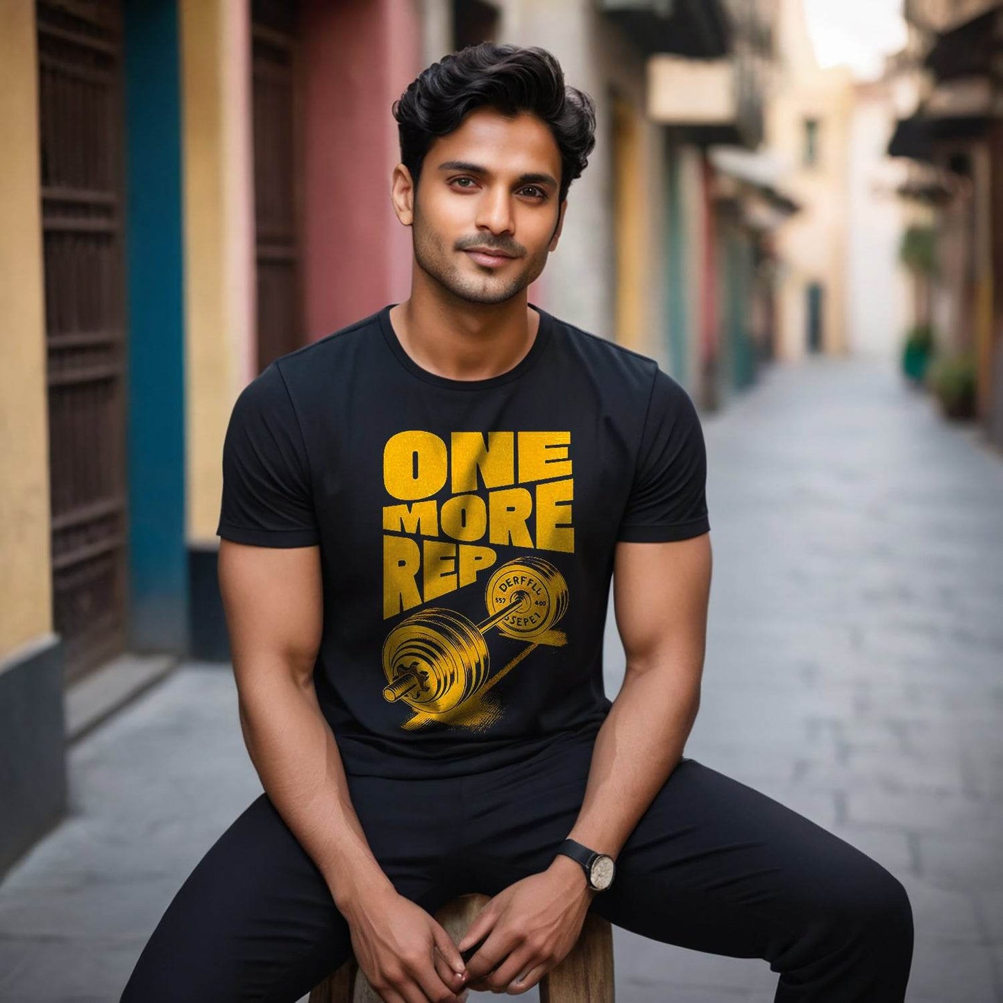 One More Rep - Unisex Round Neck Regular Fit 100% Combed Cotton Half Sleeve T-Shirt - Mojilo Mart