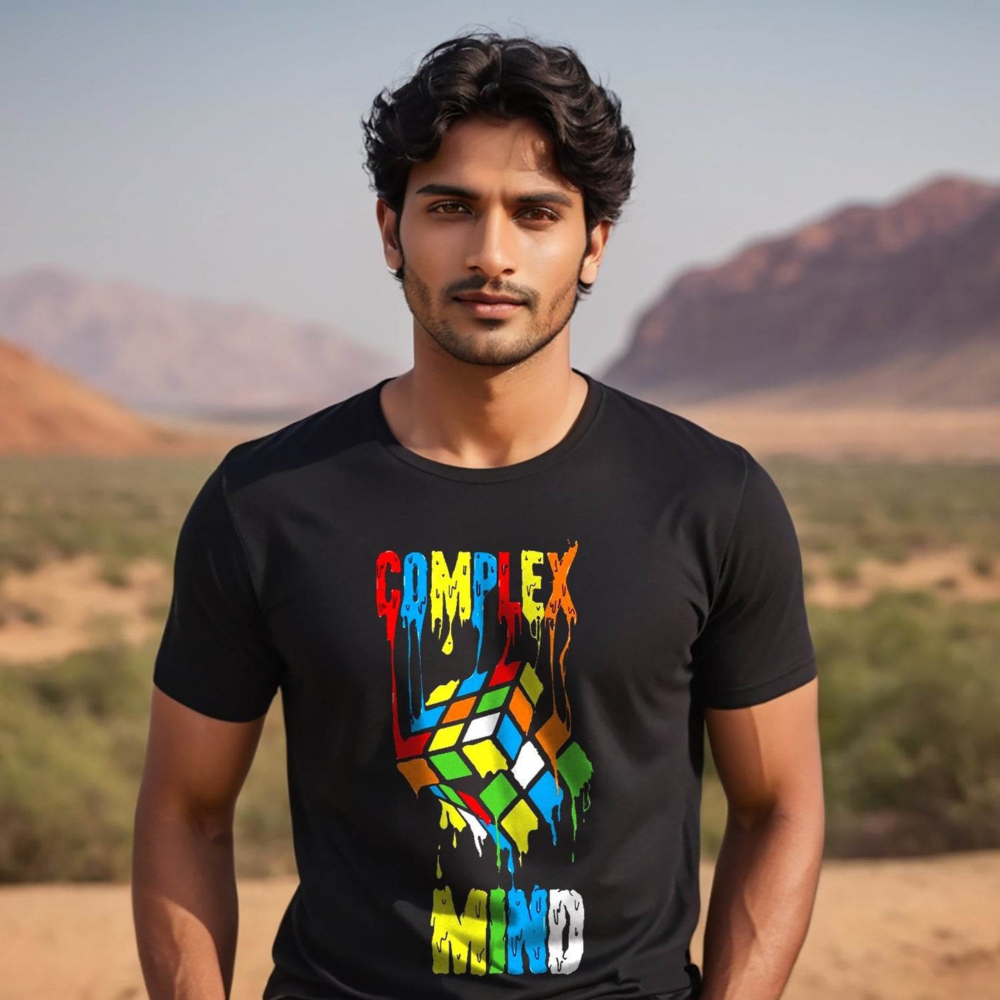 Complex Mind - Unisex Round Neck Regular Fit 100% Combed Cotton Half Sleeve T-Shirt - Mojilo Mart