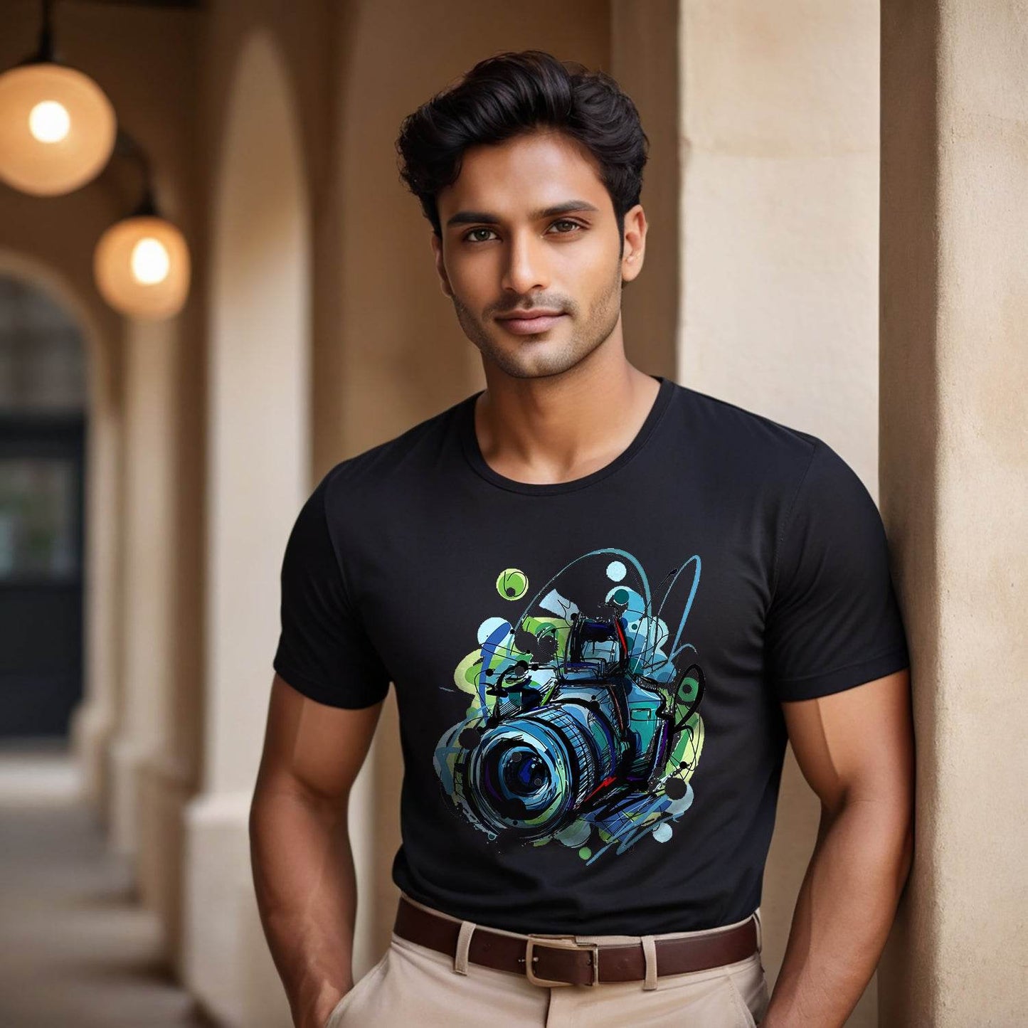 Dark Drago Camera Desing - Unisex Round Neck Regular Fit 100% Combed Cotton Half Sleeve T-Shirt - Mojilo Mart