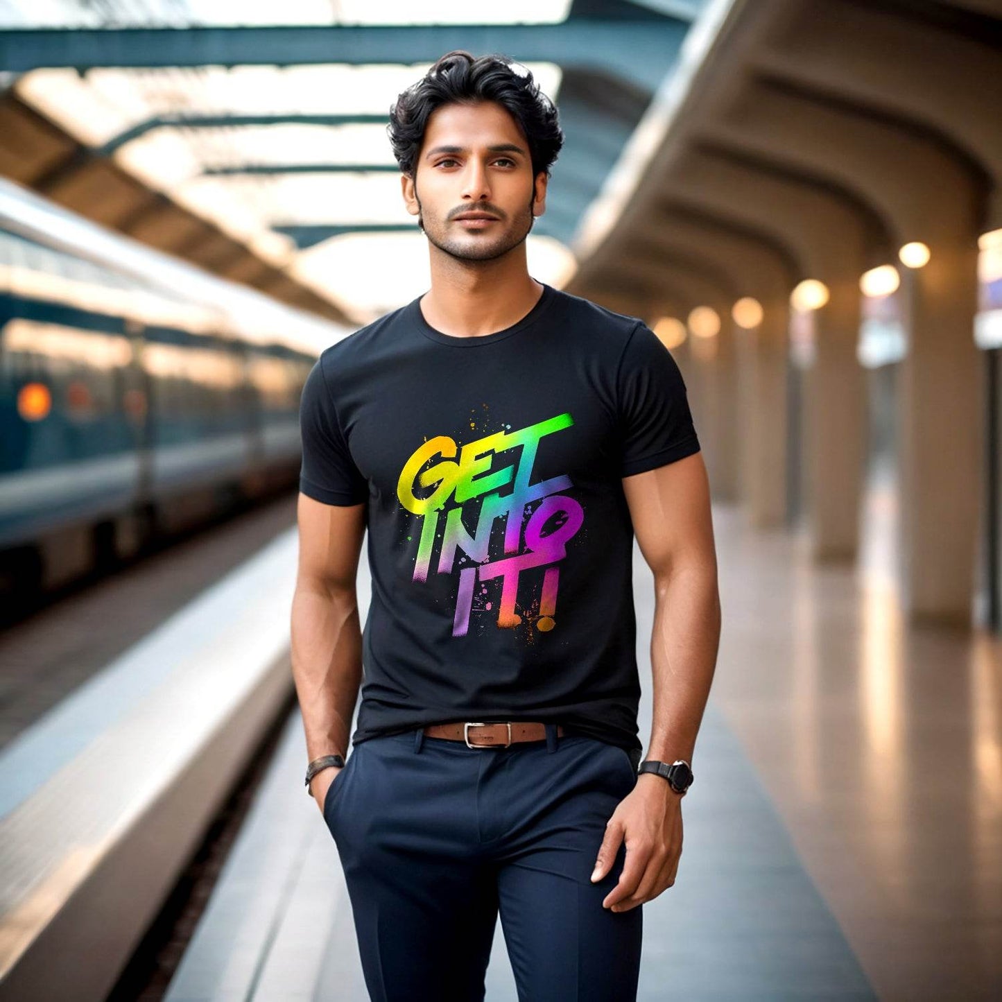GEL INTO IT - Unisex Round Neck Regular Fit 100% Combed Cotton Half Sleeve T-Shirt - Mojilo Mart