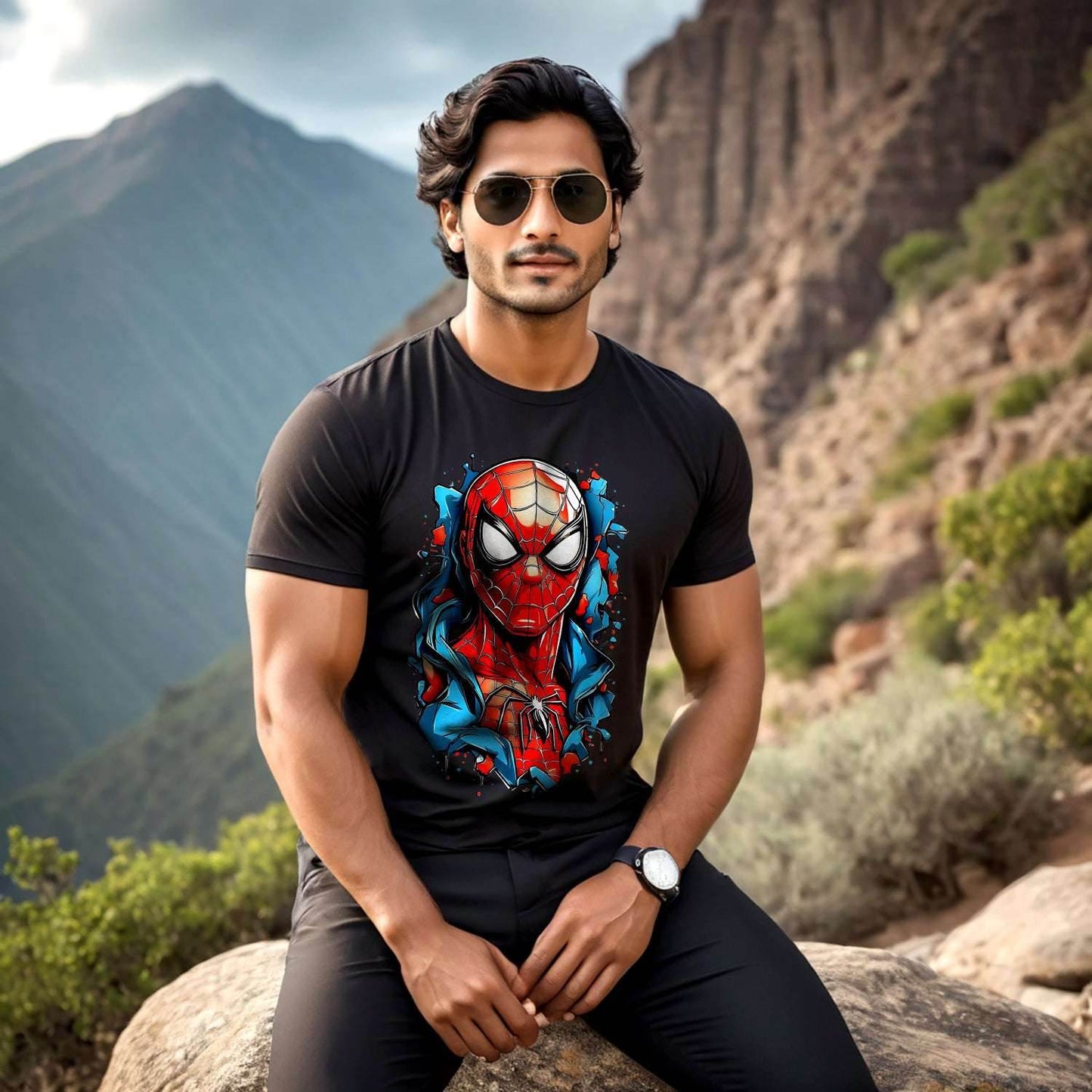 New Spider-Man - Unisex Round Neck Regular Fit 100% Combed Cotton Half Sleeve T-Shirt - Mojilo Mart