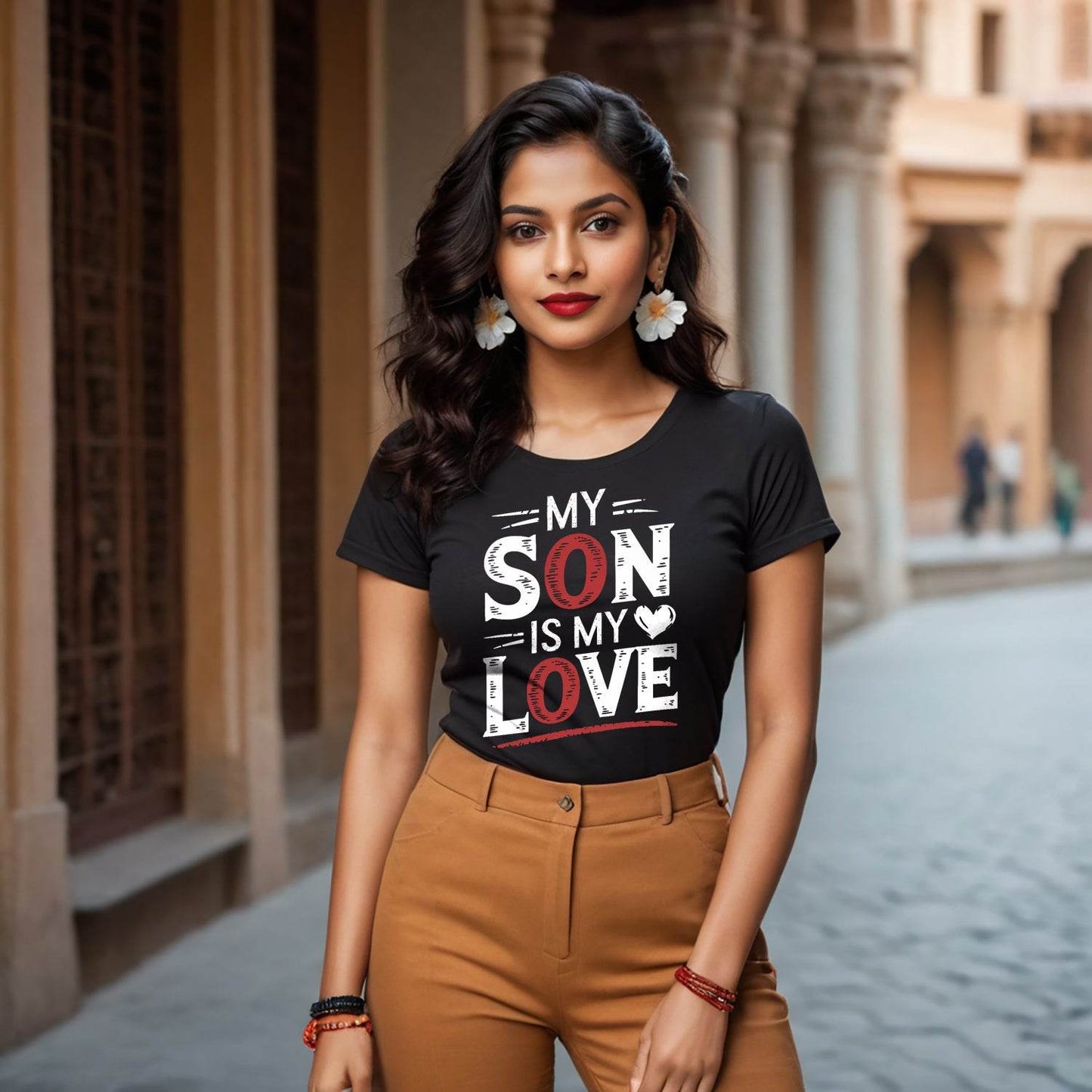 My Son Is My Love - Unisex Round Neck Regular Fit 100% Combed Cotton Half Sleeve T-Shirt - Mojilo Mart