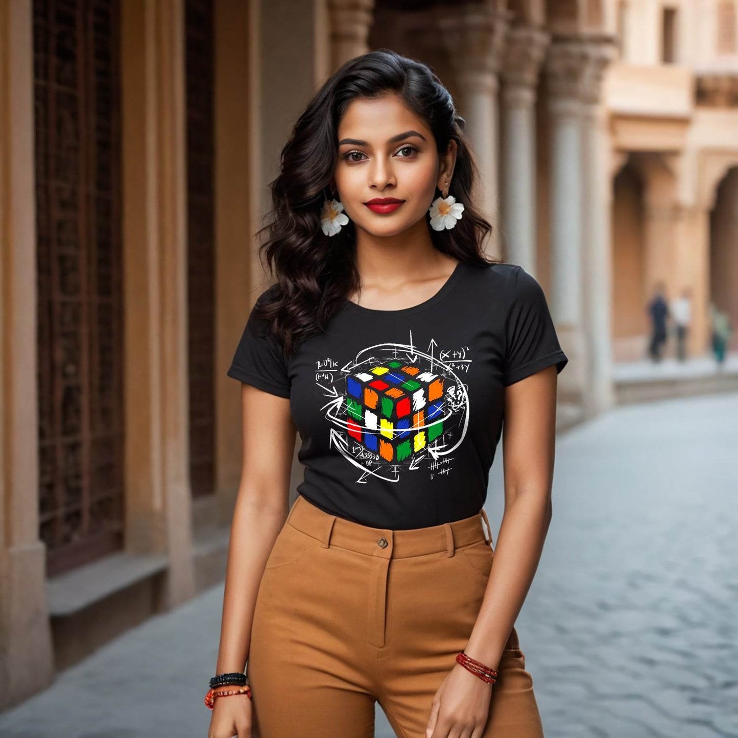 Cube Shirt Melting Cube Sheldon - Unisex Round Neck Regular Fit 100% Combed Cotton Half Sleeve T-Shirt - Mojilo Mart